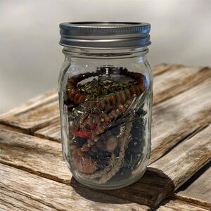 Mystery Jewelry Jar Assorted Beaded Bracelets & Jewelry 1 lb